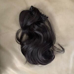 NEW Clip in Comb Pony Tail Dark Brown